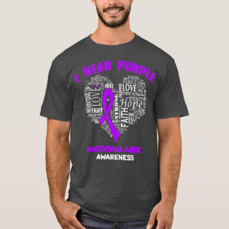 Camiseta Eu Visto Roxo Por Consciência Emocional Do Abuso