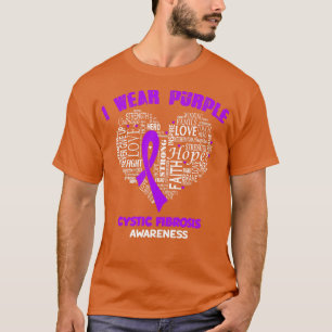 Camiseta Eu Visto Roxo Por Fibrose Cística Sensibilização F