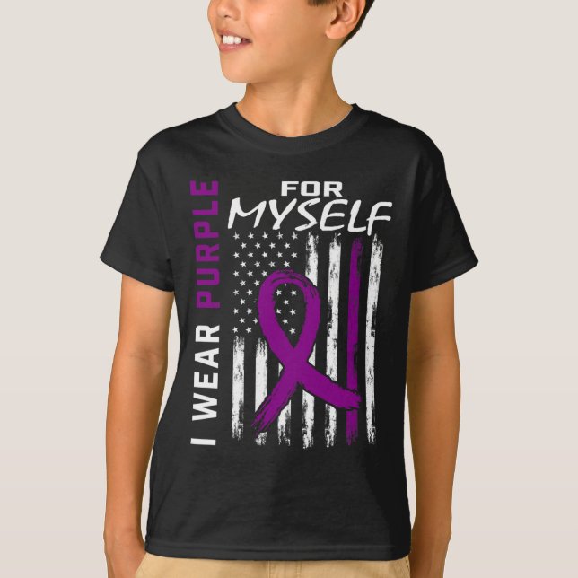 Camiseta Eu Visto Roxo Por Mim Mesma Consciência Epilepsia  (Frente)