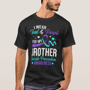 Camiseta Eu Visto Roxo Teal Para O Meu Irmão Suicida Preven
