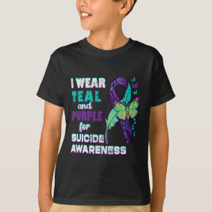 Camiseta Eu Visto Roxo Teal por Consciência Suicida Você Ma
