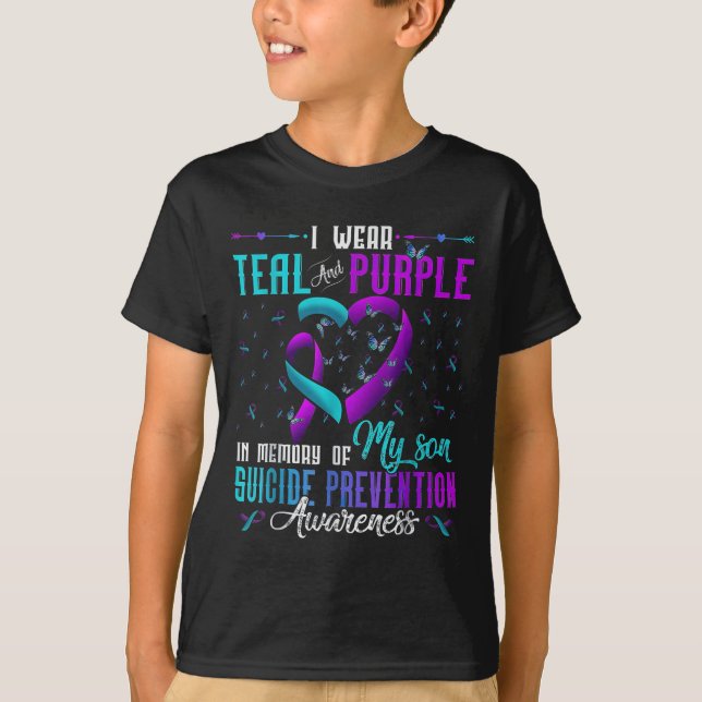 Camiseta Eu Visto Roxo Teto Para O Meu Filho Prevenção Suic (Frente)