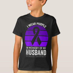 Camiseta Eu Visto Sobredosagem Roxa Sensibilização Roxo Hin