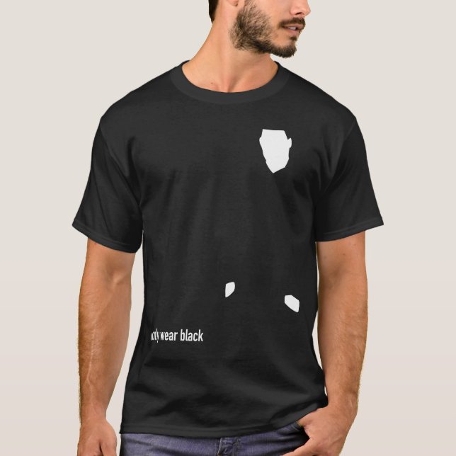 Camiseta Eu visto somente o preto (Frente)