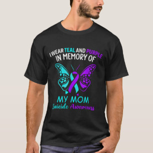 Camiseta Eu Visto Teal &amp; Puro Em Memória Da Minha Mãe S