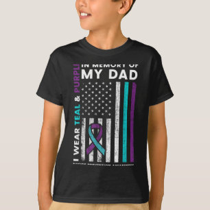 Camiseta Eu Visto Teal & Purple Em Memória Do Meu Suici