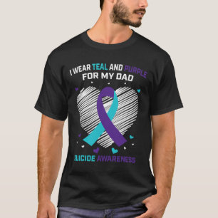 Camiseta Eu Visto Teal E Roxo Para A Consciência Do Suicídi