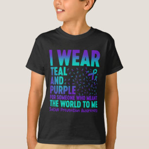 Camiseta Eu Visto Teal E Roxo Para Alguém Que Quer Dizer O 