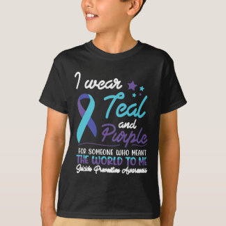 Camiseta Eu Visto Teal E Roxo Para Alguém Que Quer Dizer O