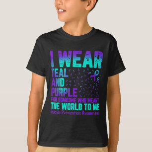 Camiseta Eu Visto Teal E Roxo Para Alguém Que Quer Dizer O 