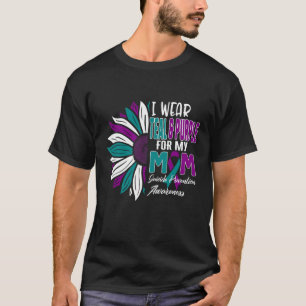 Camiseta Eu Visto Teal E Roxo Para Minha Mãe, Suicídio Prev