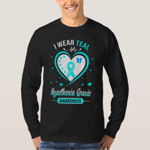 Camiseta Eu Visto Teal Para A Miastenia Gravis Sensibence W