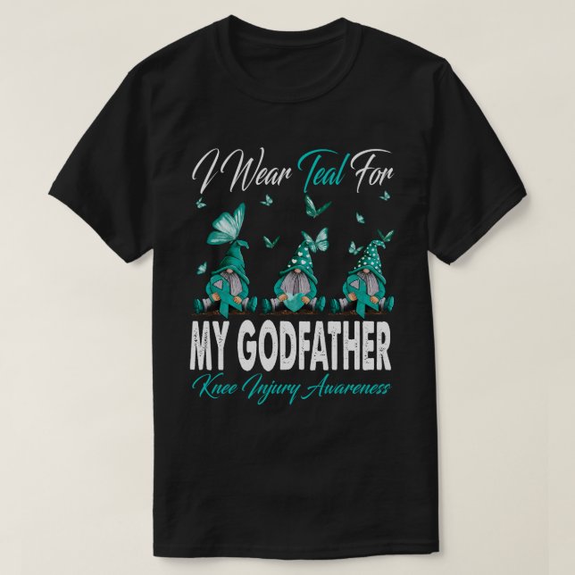 Camiseta Eu Visto Teal Para A Minha Consciência De Lesão Do (Frente do Design)