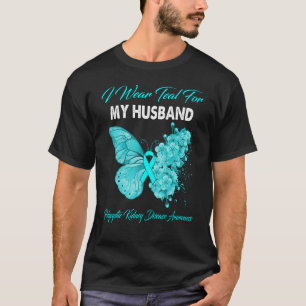 Camiseta Eu Visto Teal Para A Minha Doença De Rim Policísti