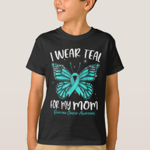 Camiseta Eu Visto Teal Para A Minha Mãe Conhecer O Câncer d