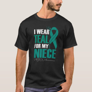 Camiseta Eu Visto Teal Para A Minha Noite de Sensibilização
