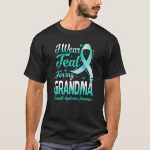 Camiseta Eu Visto Teal para a Síndrome de Tourette da minha