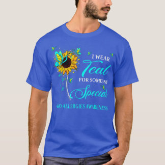 Camiseta Eu Visto Teal Para Alergia De Comida Sensibilizaçã