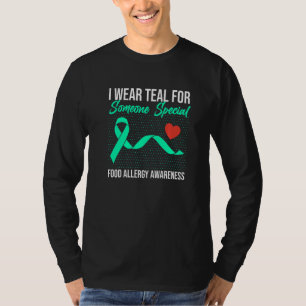 Camiseta Eu Visto Teal Para Alguém Comida Alergia À Lua