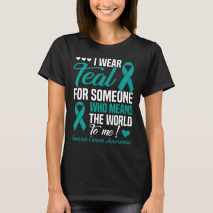 Camiseta Eu Visto Teal Para Alguém Que Significa Mundo Para