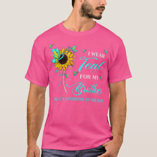Camiseta Eu Visto Teal Para Meu Irmão Frágil Síndrome X Em