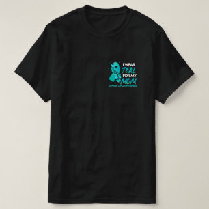 Camiseta Eu Visto Teal Para Minha Mãe Conhecer Câncer de ov