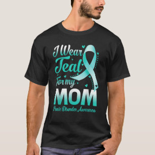 Camiseta Eu Visto Teal Para Minha Mãe Perturbação De Pânico