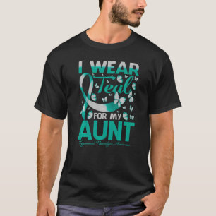 Camiseta Eu Visto Teal Para Minha Tia Trigeminal Neuralgia