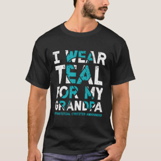Camiseta Eu Visto Teal Para O Meu Avô Cistite Intersticial