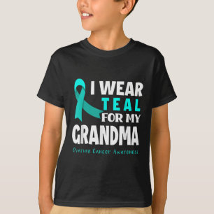 Camiseta Eu Visto Teal Para O Meu Câncer de ovário De Supor