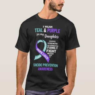 Camiseta Eu Visto Teal & Purple Para A Minha Filha, Sabendo