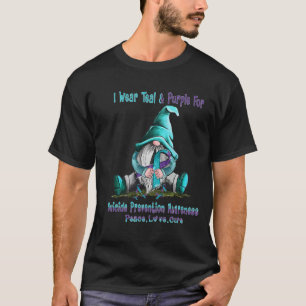 Camiseta Eu visto teal, roxo pelo nascimento Prevenção de