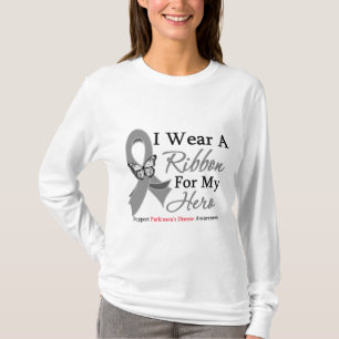 Camiseta Eu visto uma doença de Parkinson do HERÓI da fit