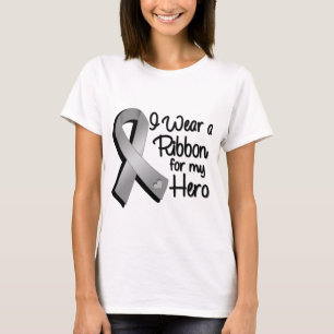Camiseta Eu visto uma fita cinzenta para meu herói