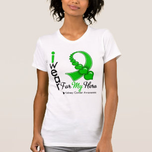Camiseta Eu visto uma fita do coração para meu herói -