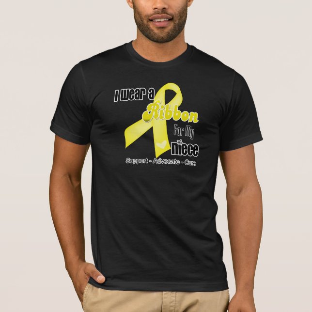 Camiseta Eu Visto uma fita para a minha sobrinha - Sarcoma (Frente)