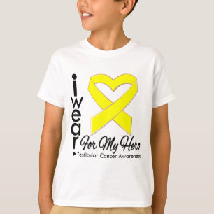 Camiseta Eu visto uma fita para meu herói - cancer