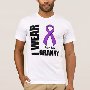Camiseta Eu Visto uma fita roxa para minha avó