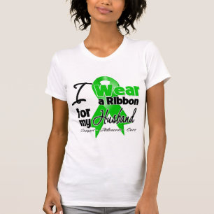 Camiseta Eu visto uma fita verde para meu marido