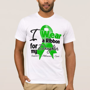 Camiseta Eu visto uma fita verde para minha filha
