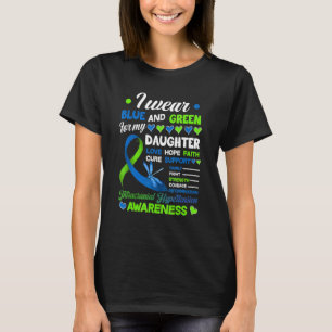 Camiseta Eu Visto Verde Azul Para Minha Filha Hídrica Intra
