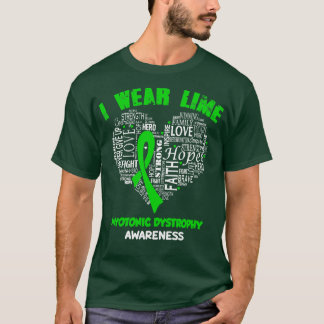 Camiseta Eu Visto Verde limão Para A Consciência Da Distrof