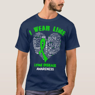 Camiseta Eu Visto Verde limão Para A Fé De Consciência Da D
