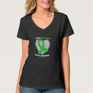 Camiseta Eu Visto Verde limão Para Minha Doença De Lyme Nam