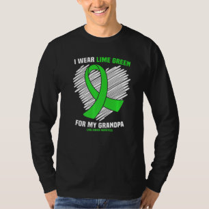 Camiseta Eu Visto Verde limão Para Minha Doença De Vovô Lym
