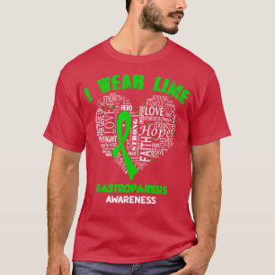 Camiseta Eu Visto Verde limão Para O Fato De Sensibilização