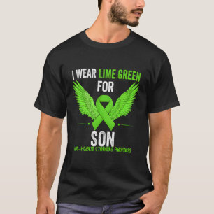 Camiseta Eu Visto Verde limão Para O Meu Filho, Linfoma Não