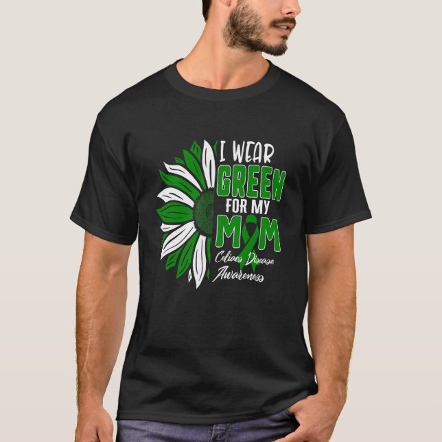 Camiseta Eu Visto Verde Para A Consciência Da Doença Da Min (Frente)