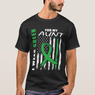 Camiseta Eu Visto Verde Para A Consciência Da Minha Tia Rim