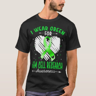 Camiseta Eu Visto Verde Para A Consciência da Pesquisa de C